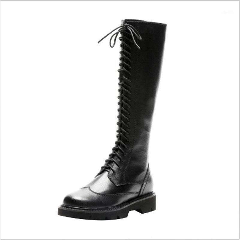 

Women's boots snow boots women's motorcycle black Knight's Shoes1