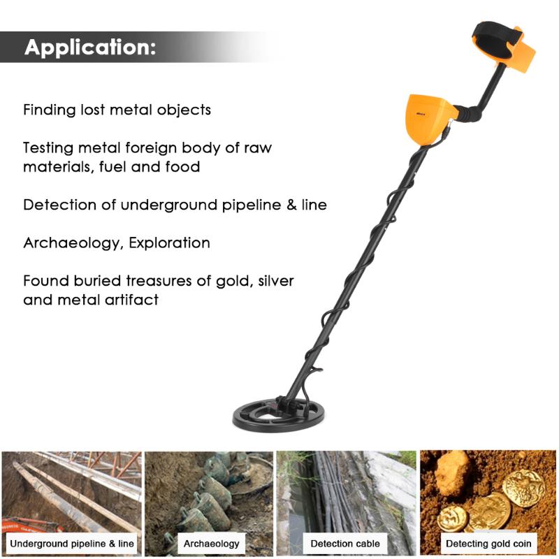 

Professional Metal Detector LCD Display Nugget Detector High Performance Underground Gold Digger Treasure 3 Modes MD6250
