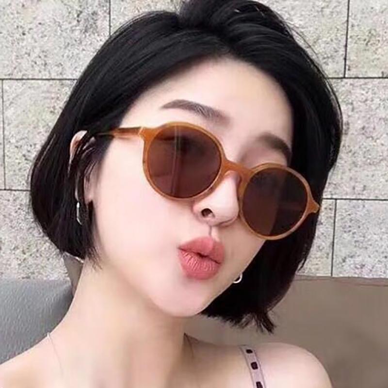 

Long Keeper Sunglasses Women Men Sun Glasses Eyewear Eyeglasses Mirror Round PC Frame UV400 Shade Trend Comfortable Nose Outdoor