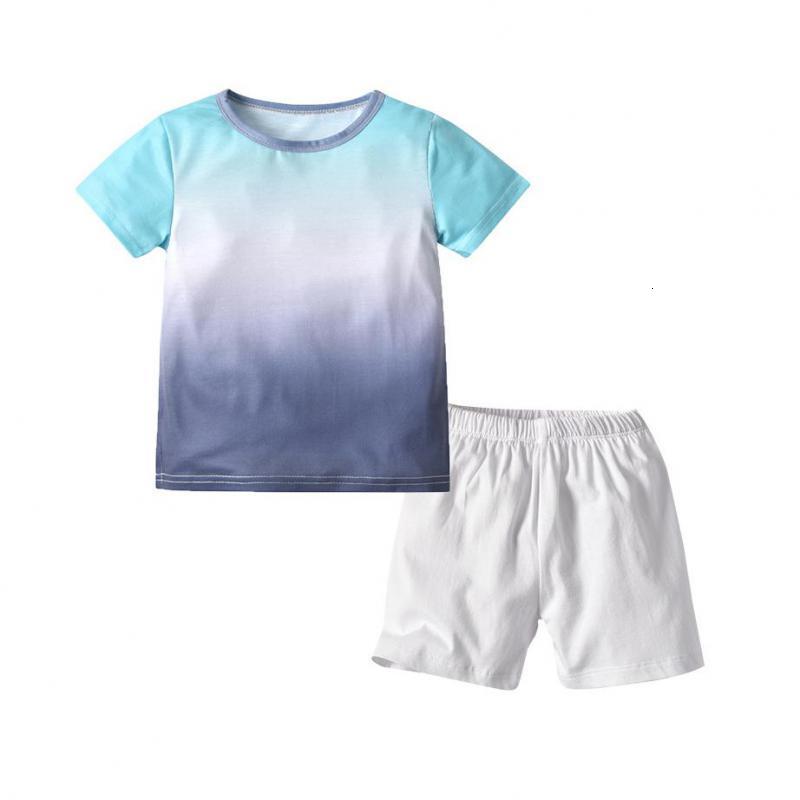 

2021 New Baby Girls Clothes Sets for Kids Summer Tie-dye Printed Short Sleeve t Shirts Tops+shorts Pants Infant Round Neck Boys Suits Ctjr, 20b647set1