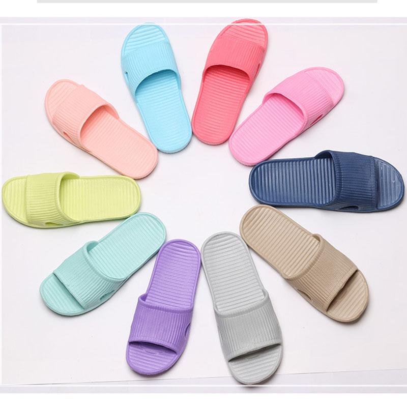 

Men and Women Home Indoor Floor Flat Shoes Summer Non-slip Bath Slippers Female Slipper Comfortable, Khaki