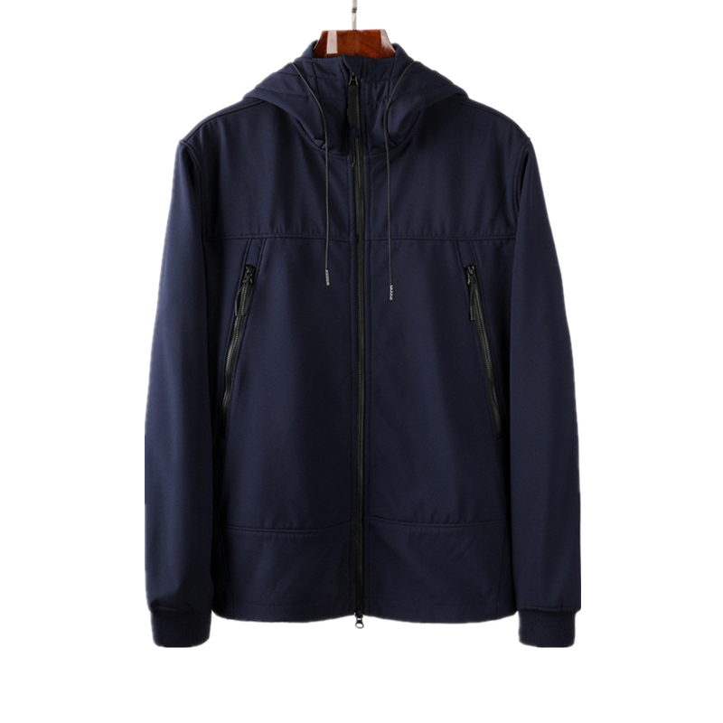 

Fashion-CP topstoney COMPANY 2019 spring and autumn loose style top men's Soft shell jacket coat Glasses hat Plush and thickened, Black;brown