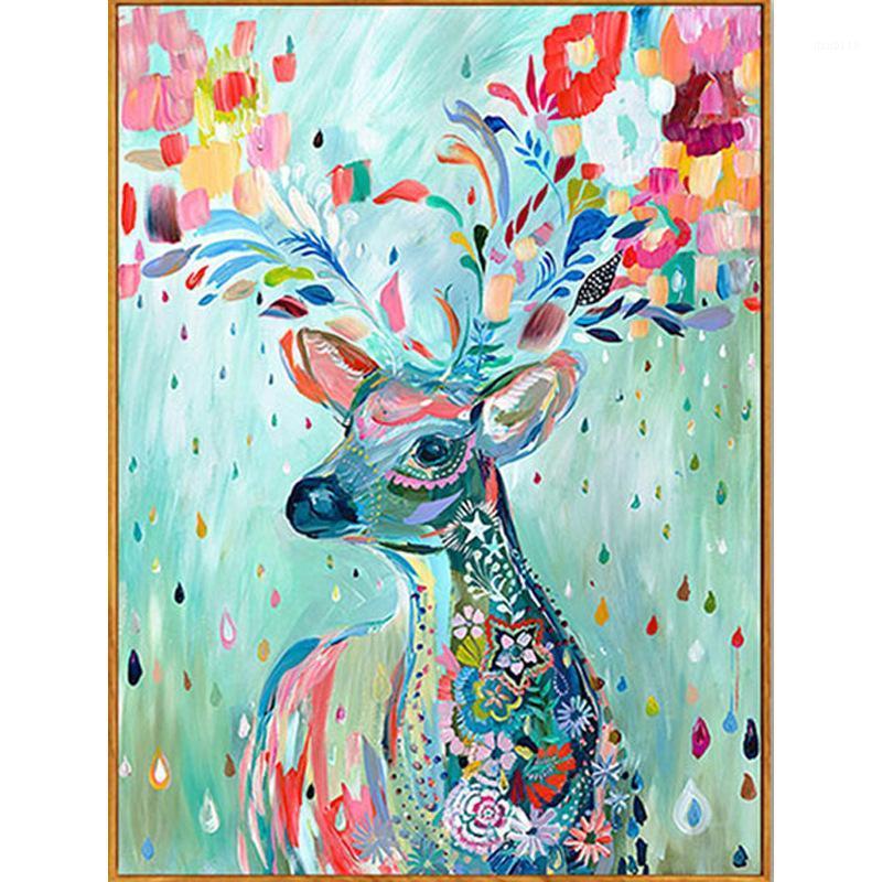 

5D DIY diamond Painting Cross Stitch kits FULL Colorful Deer Diamond Embroidery Mosaic still life gift1