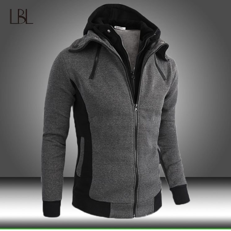 

Zipper Warm Fleece Hoodies Men Autumn Winter Casual Patchwork Sweatshirts Mens Hip Hop Streetwear Male Pullover Hood Coats kg-71, Cc137darkgrey
