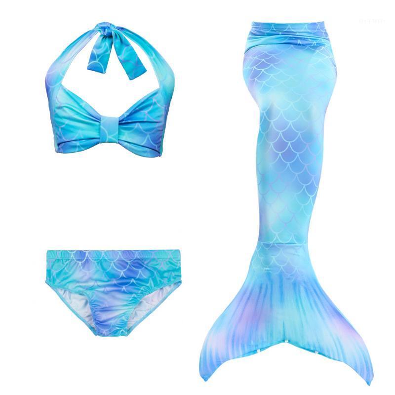 

Girls Swimming Bikini Set With Tail, Children Swimwear Coaplay Costume Swimsuit Kids Swimmable Suit Bathing Suit1 Children's
