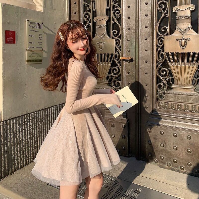 

New spring 2021 female short around her neck fine dress sweater knitted y242 F2PR, Heise