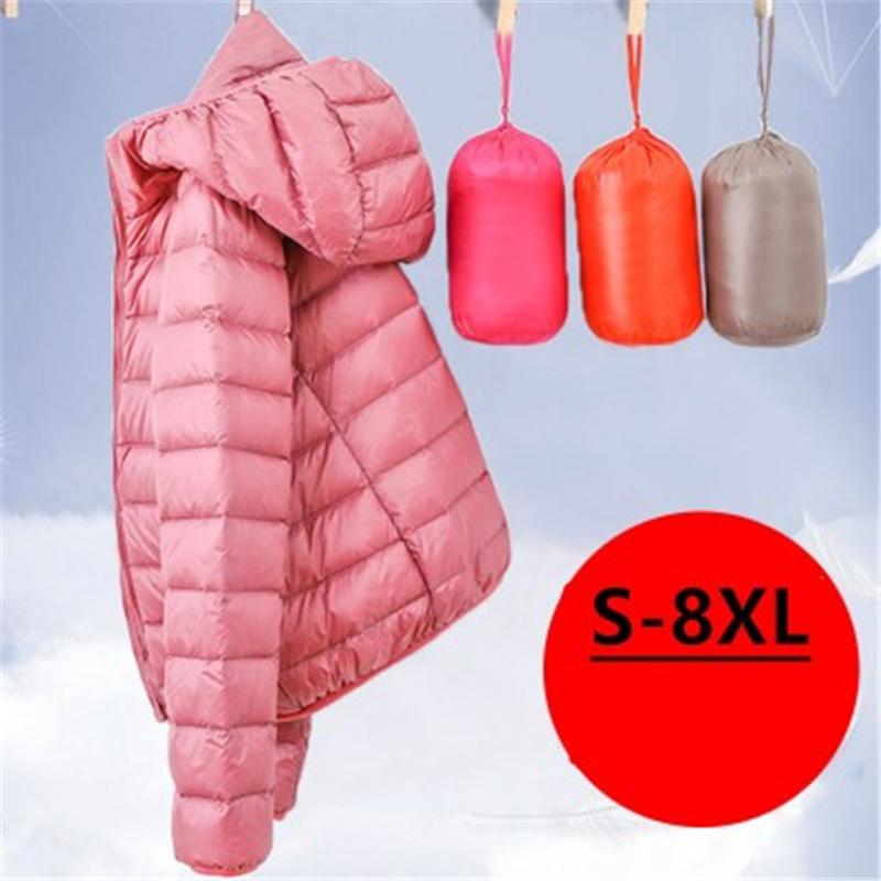 

Women Winter Outdoor Coat Warm Cotton Windproof Waterproof Camping Jacket Hooded Big Size -8XL Compressed Hiking Windbreaker