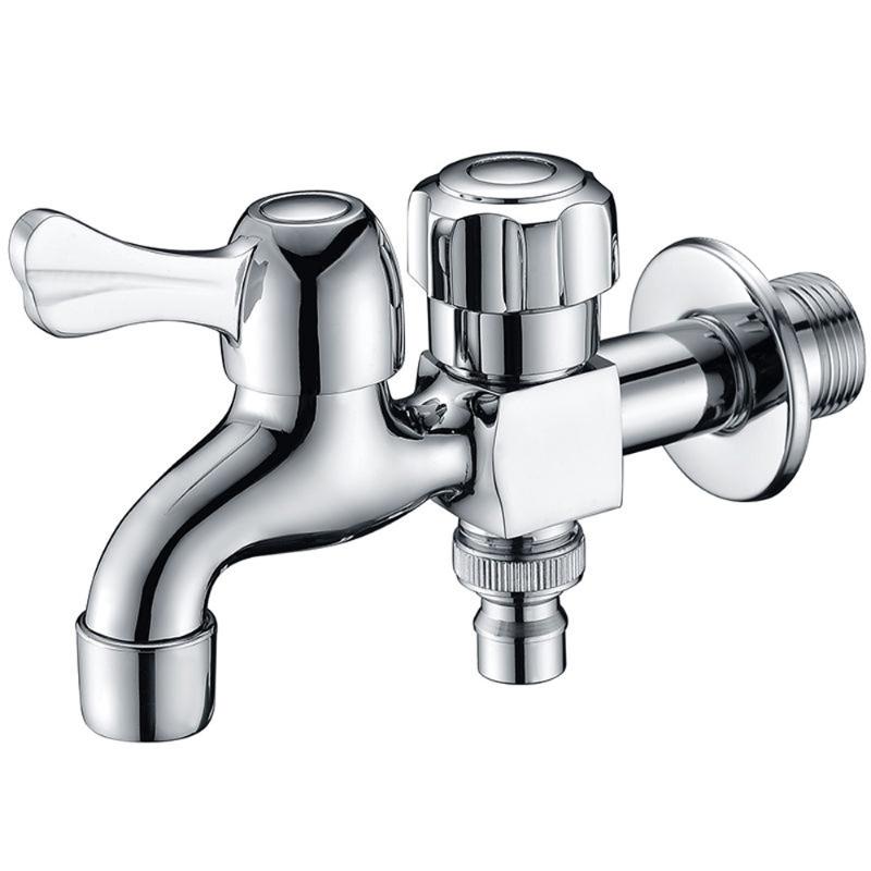 

Wholesale faucet kitchen bathroom double head multifunctional universal washing machine faucet single cold