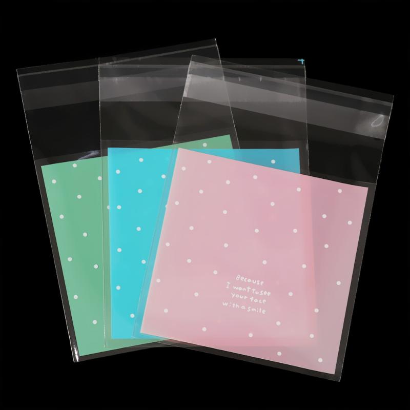 

100pcs/pack Self-Adhesive Plastic Bags Biscuit Candy Packaging Bag Christmas Wedding Party Decoration Supplies