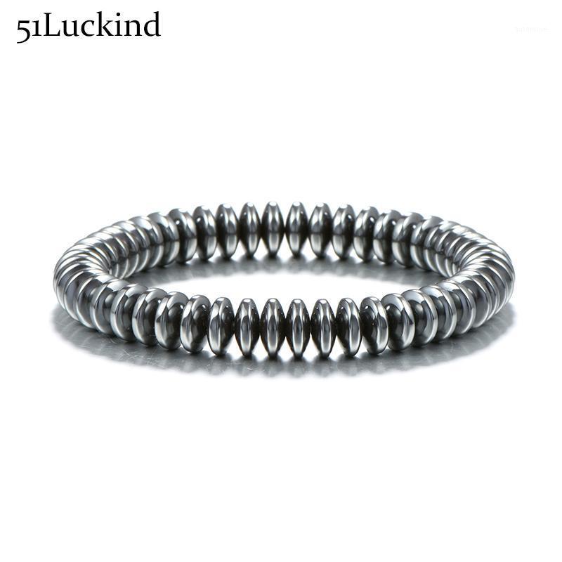 

4 Style Hematite Beads Natural Stone Bracelet Charm Minimalist Stretch Mens Hand Bracelets Bangles For Male Steampunk Jewelry1