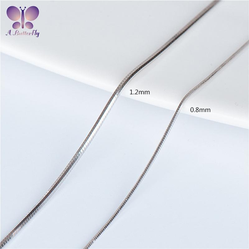 

A Butterfly 100% 925 Sterling Silver Necklace Snake Bone Necklace Fashionable Items With a Variety Of Length Options