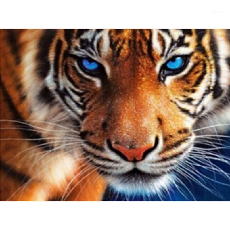 

DIY 5D Full Diamond Painting Cross Stitch tiger of blue eyes Diamond Embroidery Needlework Patterns Rhinestone kits1