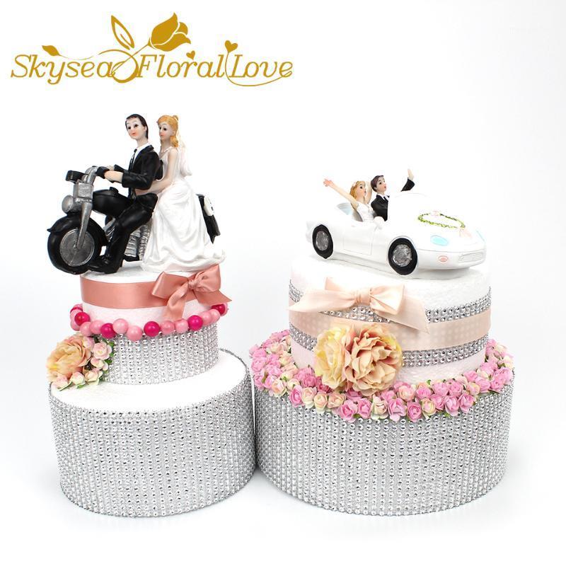 

Wedding cake topper romantic bride groom motorcycle car resin cake toppers wedding supplies1