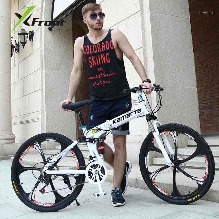 

Original X-Front brand 21 24 speed 26'' Carbon steel damping mountain downhill folding bike mtb bicicleta bicycle1