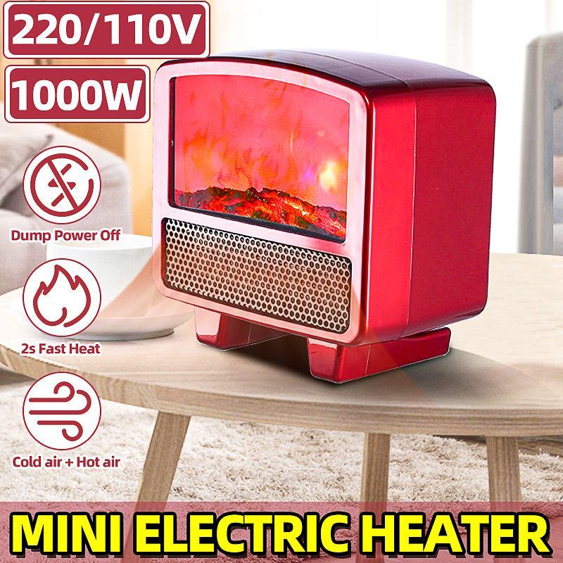 

1000W Fan Heater For Home Mini Electric Heater Home Heating Electric Warm Air Fan Office Room Heaters Handy Air Warmer