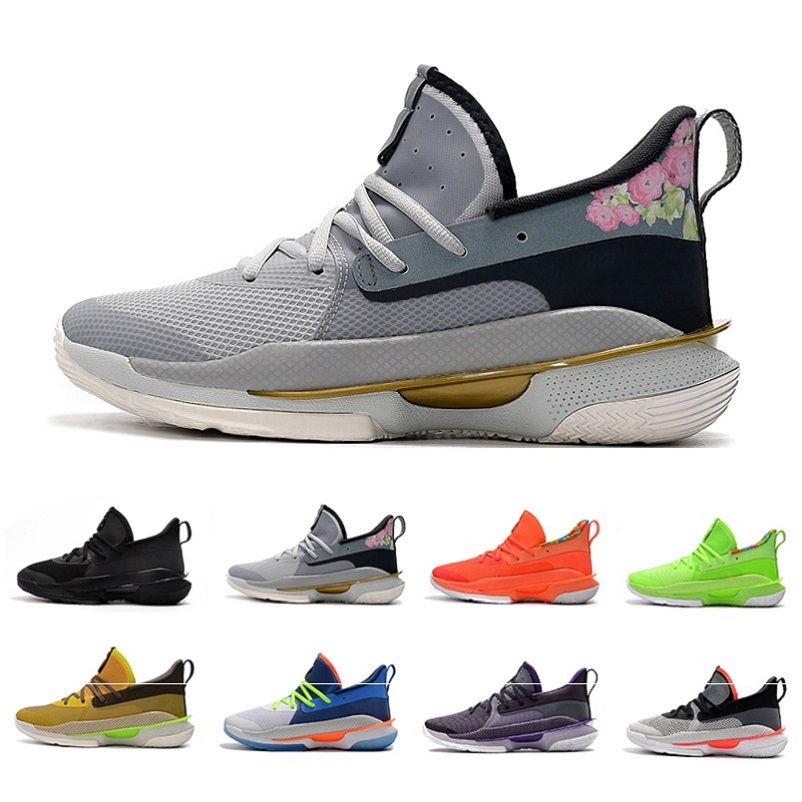 

Sell well CNY Curry 7 men basketball shoes Nerf Super Soaker red Dub Nation Triple Black mens trainer sport sneakers 40-46, Color#7