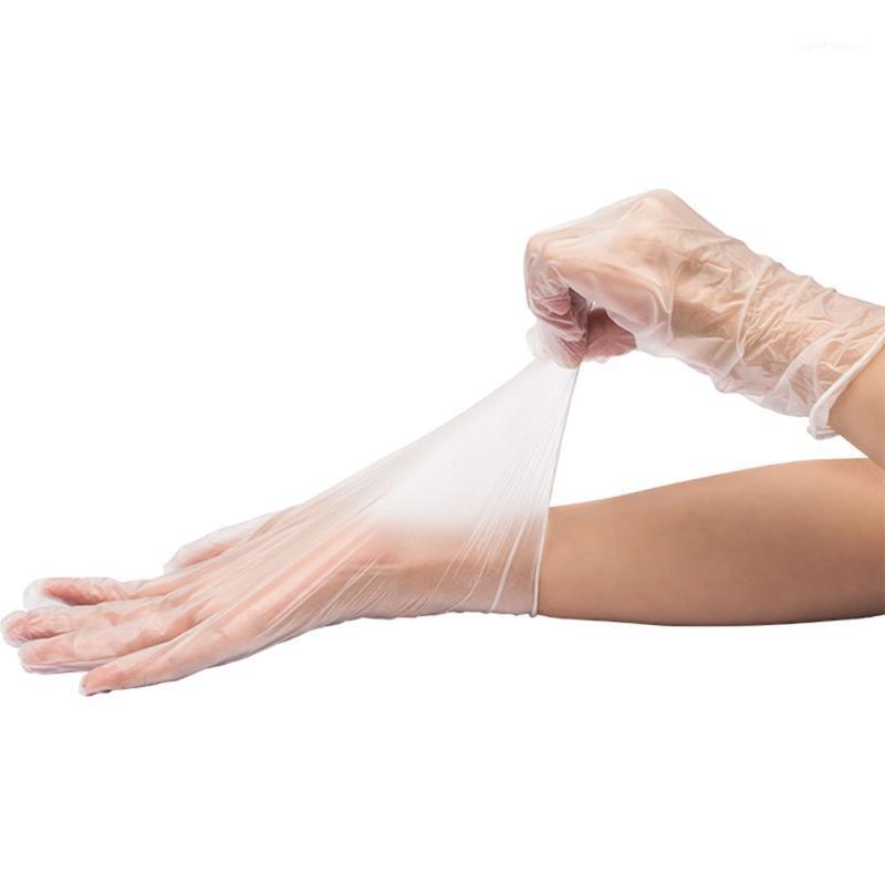 

100 PCS Disposable Gloves Clear Plastic PVC Grade Cleaning Safety Protective Gloves Kitchen Tools safety1