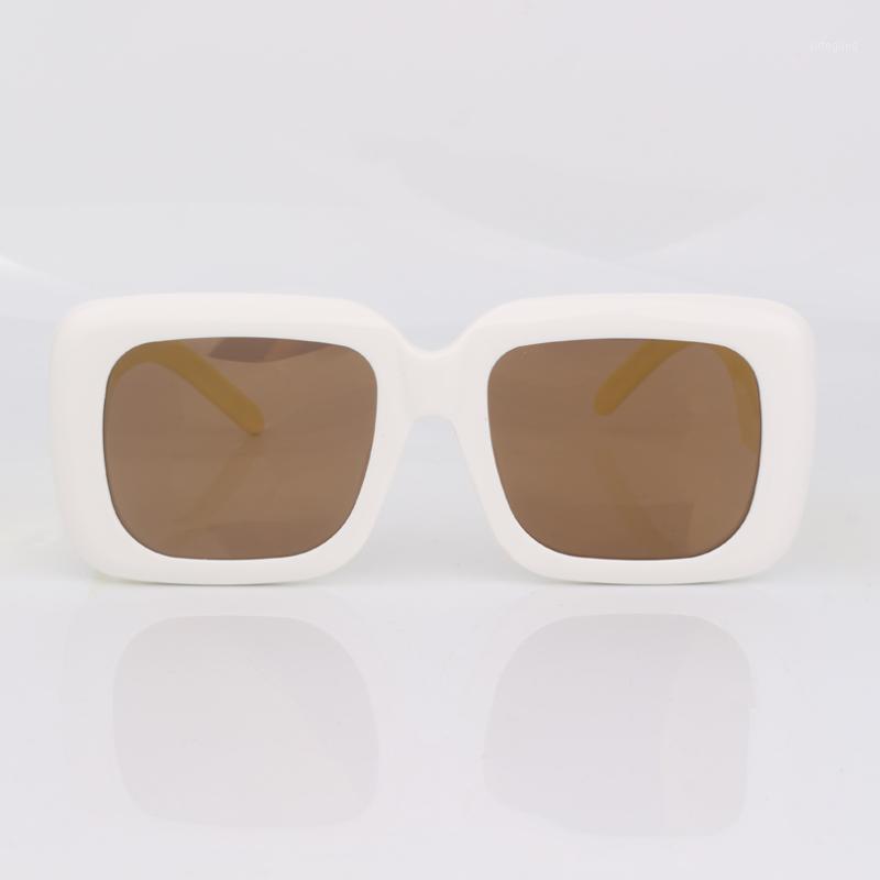 

Sunglasses White Frame Women Fashion Chunky Square Style Lens Eye Wear1