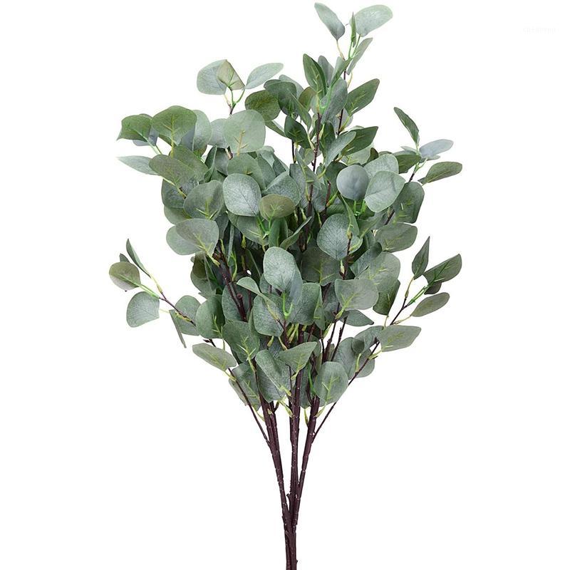 

Botique-4Pcs Faux Leaves Stems Silver Dollar Eucalyptus Plant 35.4INch Tall Floral Greenery Branches for Holiday Wedding Decor1, Green