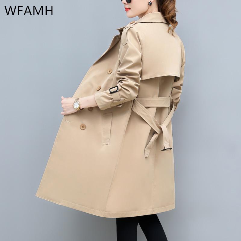 

Oversized Women Trench 2020 new fashion long coat wind long double breasted windbreaker coat plus size loose female tops cothes, Black