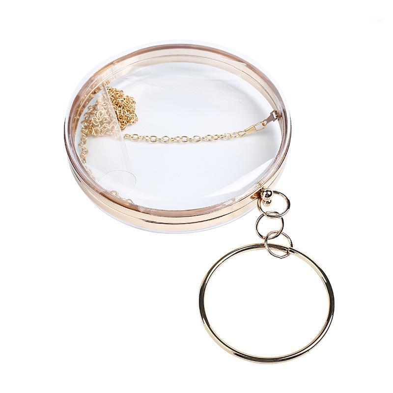 

Fashion Acrylic Round Clear Purse Cluth Bags for Women 2020 Transparent Handbags and Purses Party Evening Bag Ladies Hand Bags1, Gold