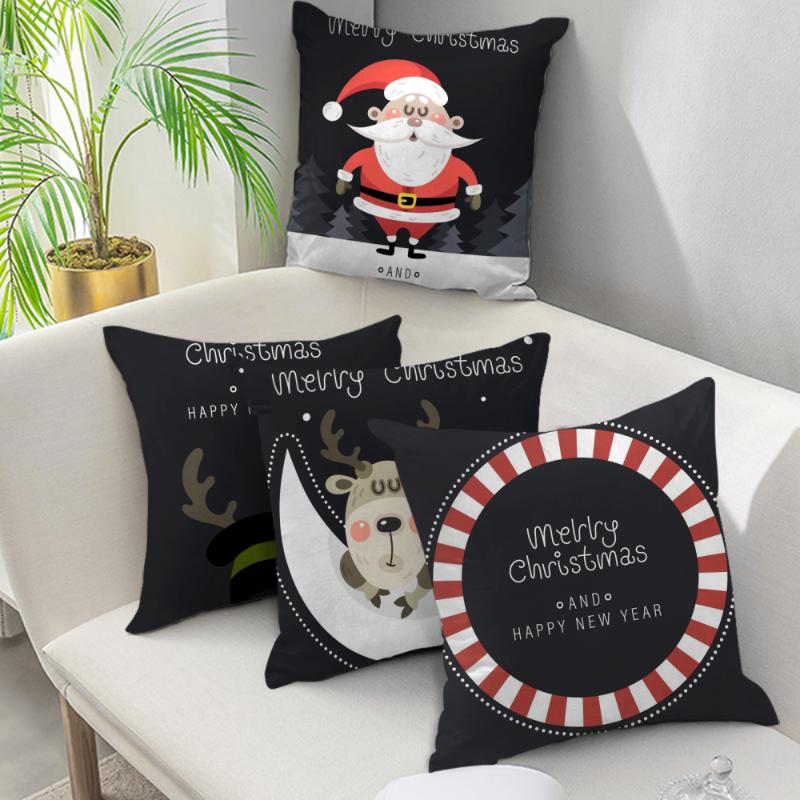 

Christmas Pattern Pillow Cover Living Room Couch Decorative Pillows Chair Cushion Cover 45x45cm Home Decoration Sofa Pillow Case, Random style