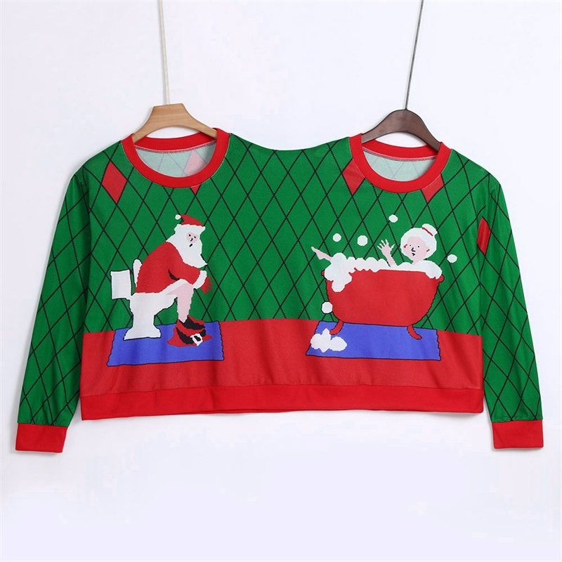 

Winter couple Sweatshirt single sweater Sweatshirt Christmas Y200116, Green