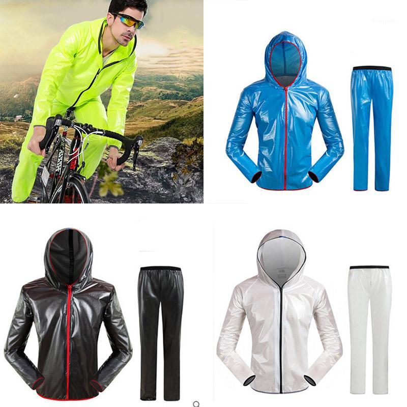 

Cycling raincoat windbreaker men and women models mountain bike split poncho rain pants suit women's sports outdoor running clothes1, G023-green