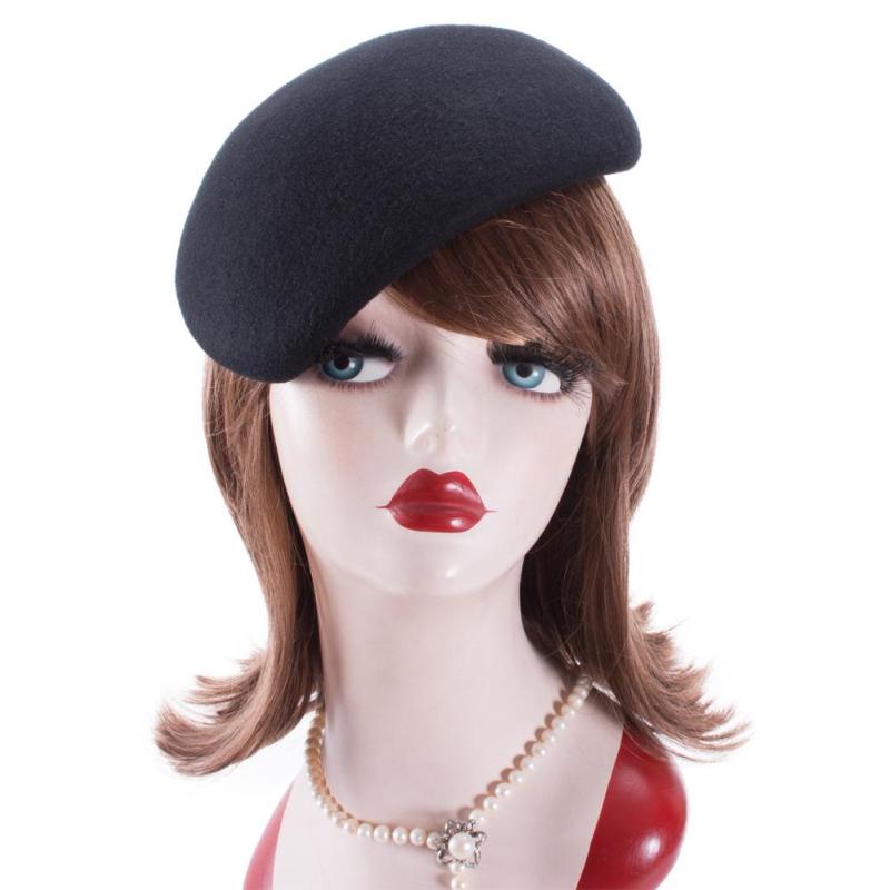 

Lawliet Womens Wool Blocked Felt Tilt Hat Cocktail Fascinator Occasion Untrimmed Pillbox Felt Hat Base A597, Ivory