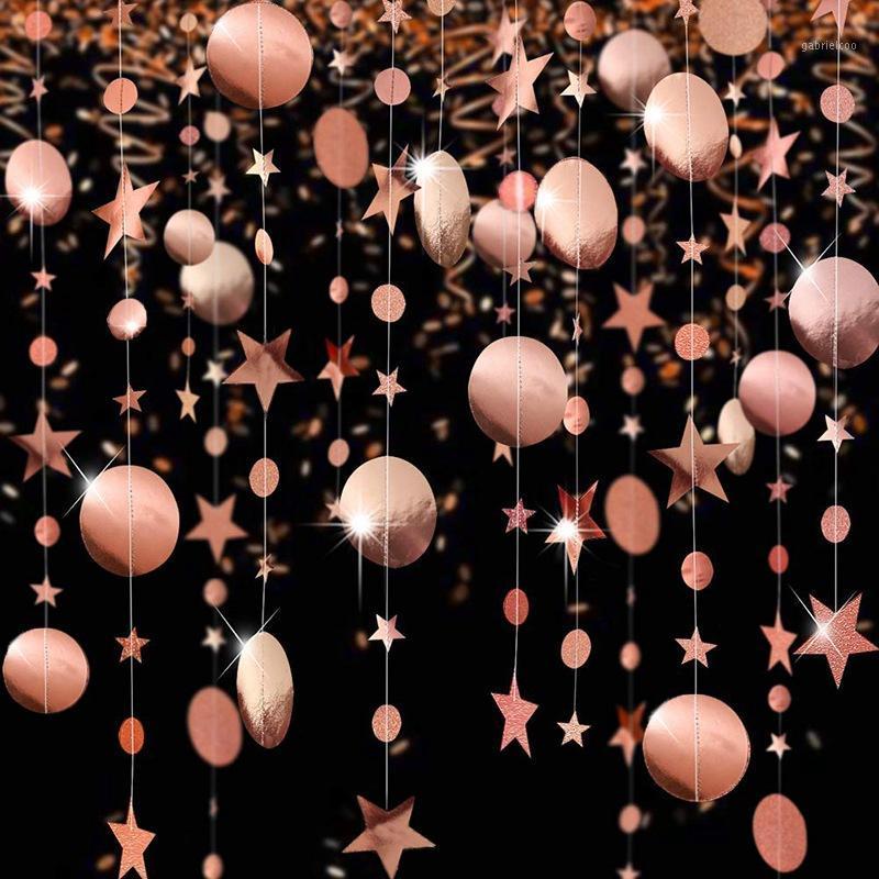 

4M Gold Silver Paper Banner Hanging Garland Christmas Decorations for Home Navidad 2020 Xmas Ornaments Gift Happy New Year 20211