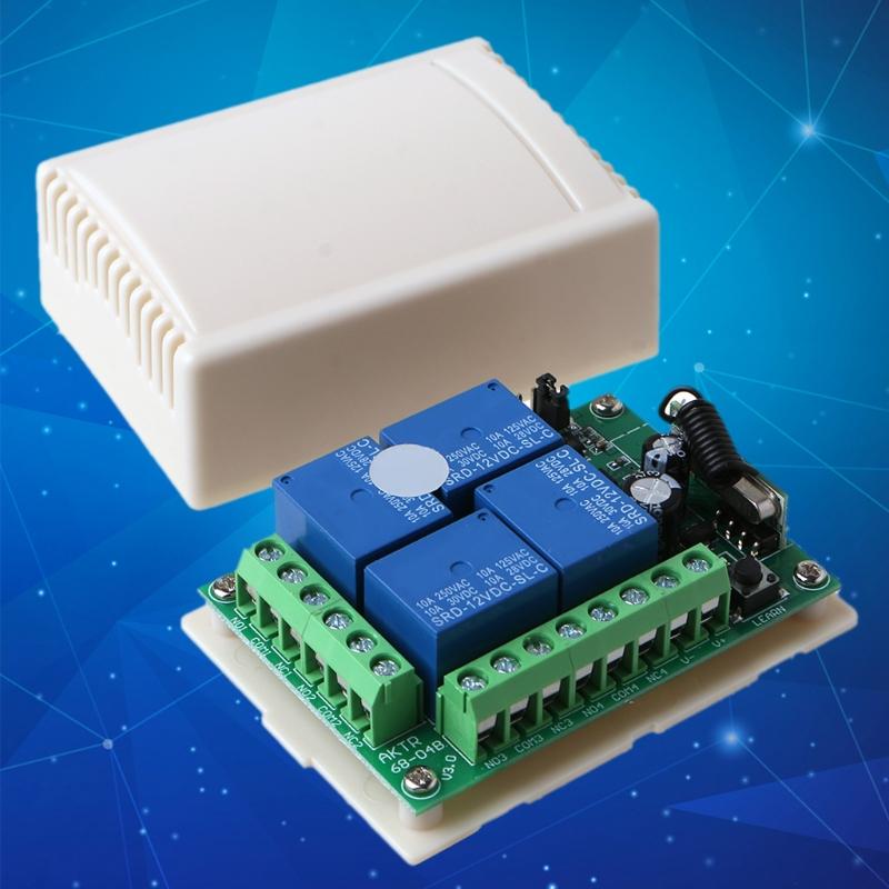 

DC 12V 4CH Remote Switch Garage Door Receiver Module and RF Remote Controller M5TD