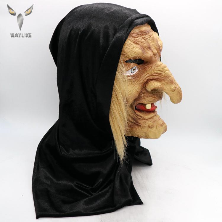 

Waylike Scary Adult Old Witch Mask Mask Witch Halloween Realistic Latex Halloween Horror