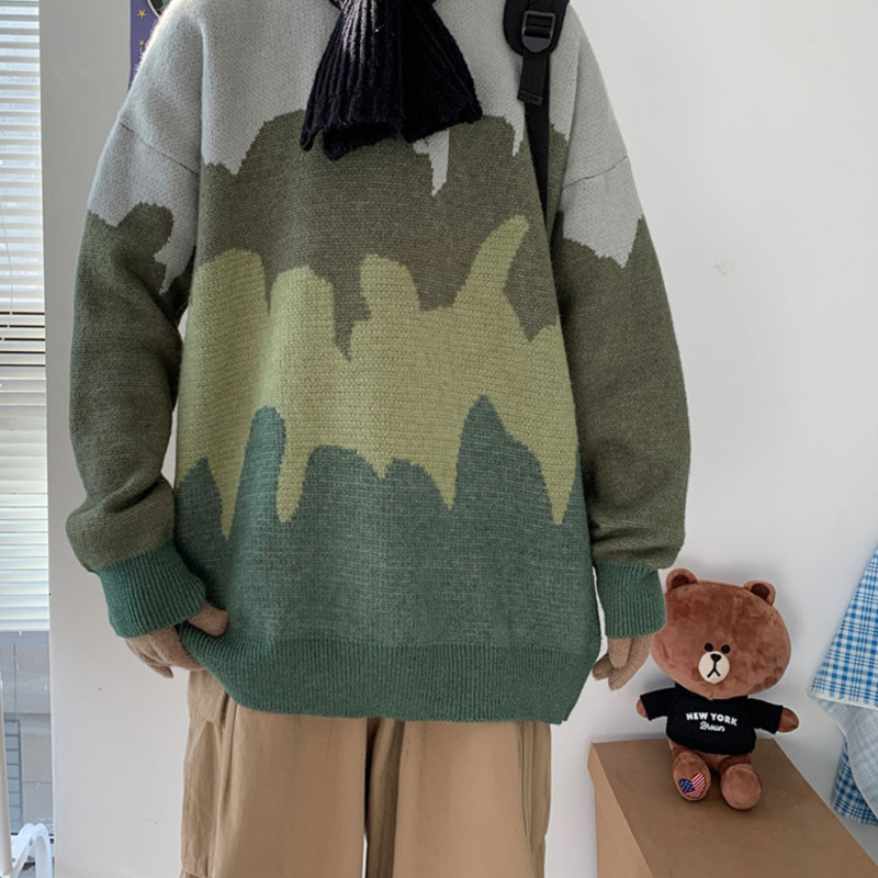 

Blouse 2021 Men's Autumn New Winter Fresh Little Gradient Sweater Leisure Male Clothing C3SZ, Light blue.