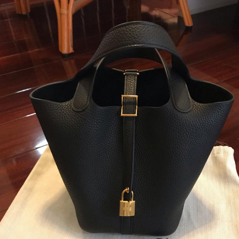 

Small PU Leather Bucket Bags For Women Fashion Simple Women Bag Female Travel Handbags purses and handbags luxury designer, Small black
