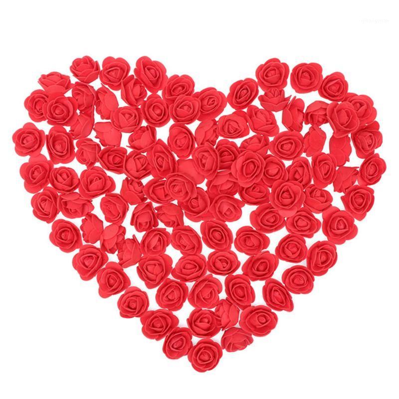 

100Pcs 3.5cm PE Foam Rose Artificial Flower For DIY Rose Doll Wedding Party Valentines Day Gift Handicrafts Supplies1, Milky white