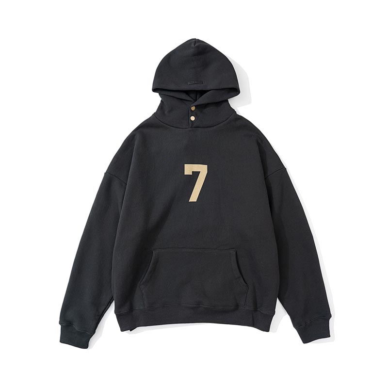 

21FW 7th Autumn Winter Oversize Hoodie Skateboard numeric Navy Blue Red high street Hoody men women streetwear Silicone Logo Hooded Sweatshirt