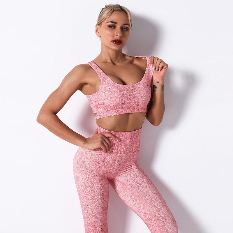 

Yoga Wear Leggings Fitness Yoga Set Leggings Seamless Gym Suit Two Piece Workout Set Ensemble Women Fitness Sportswear Gym, Yoga tops 3