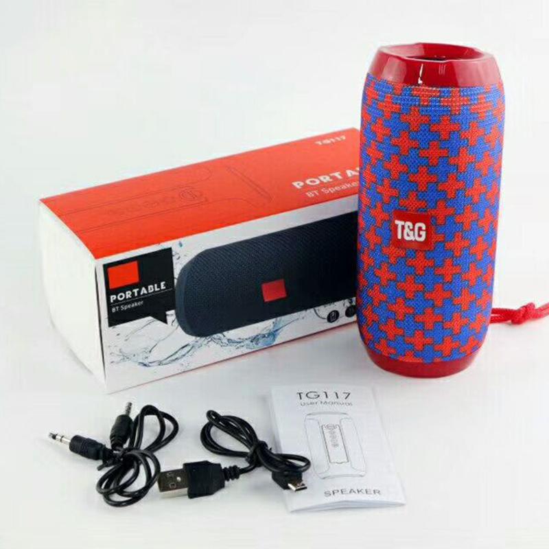 

TG117 Bluetooth Outdoor Speaker Waterproof Portable Wireless Column Loudspeaker Box Support TF Card FM Radio Aux Input DHL