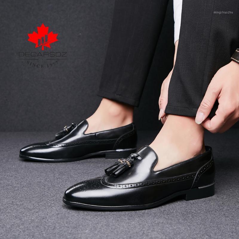 

Men Dress Shoes 2020 Autumn Fashion Business Wedding Footwear Man Comfy Leather Design Formal Shoes Men Europe Style1, Dk-s-011-4