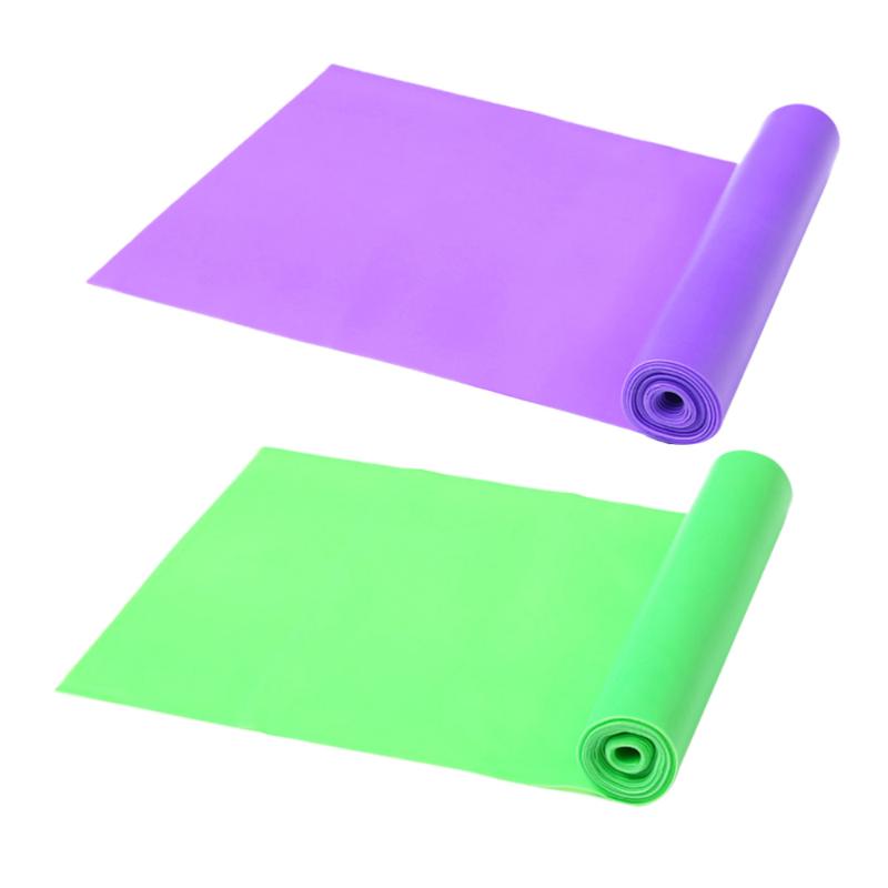 

6pcs Eco-friendly Resistance Band Elastic Yoga Fitness Strap Stretch Exercise Strap for Training Gym (Purple, Green Each Three
