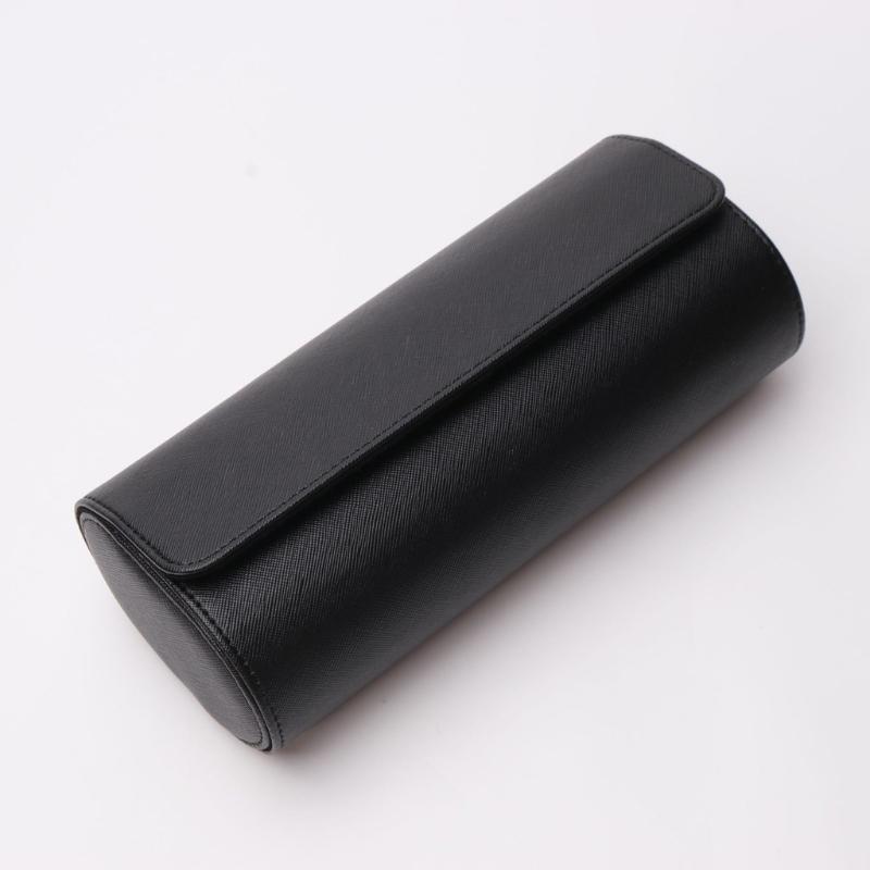 

3 Slots Watch Roll Travel Case Portable Leather Watch Storage Box Slid in Out M2EA