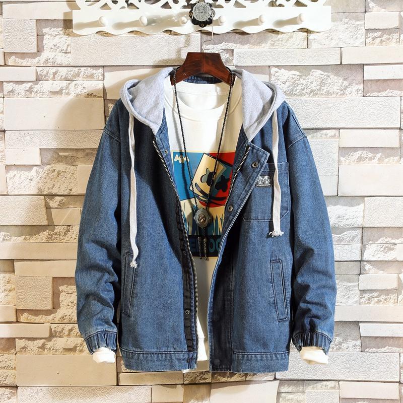 

Suehaiwe's brand new denim jacket male autumn Italy style trend men's clothing casual jackets fashion outerwear Jaqueta veste, Dark blue
