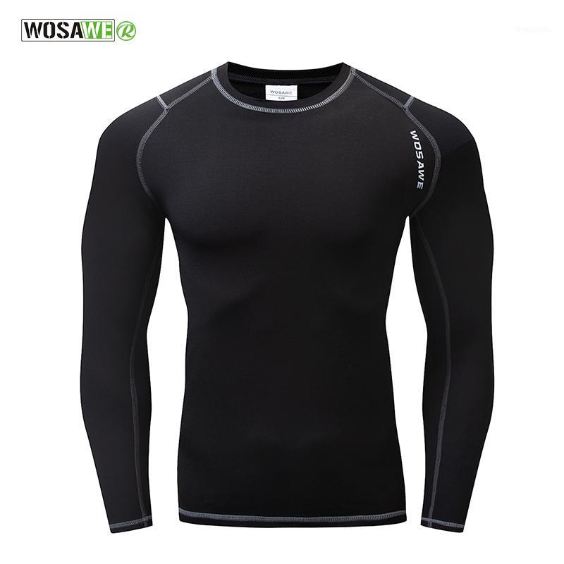 

WOSAWE Men' Thermal Fleece Cycling Jersey Winter Undershirt base layer Sweatshirt Bicycle Bike Running Jersey Breathable Tights1, Bc288-r for winter