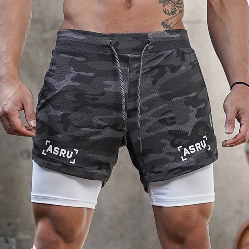 

ASRV Men Cotton Shorts Short Fitness Sweatpants Trousers Durable Fitness Boxers Mens Brand Bodybuilding Boxer Short Loose Workout Jogge Dxjv, Black