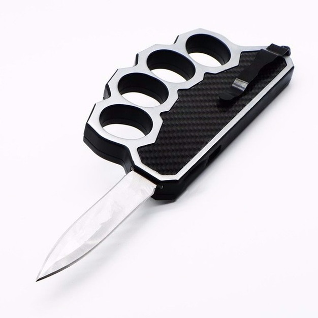 

Knuckles Knuckle carbon fiber automatic auto Folding Pocket Knife camping Survival Knife Xmas pocket tool knife gift knives 05372