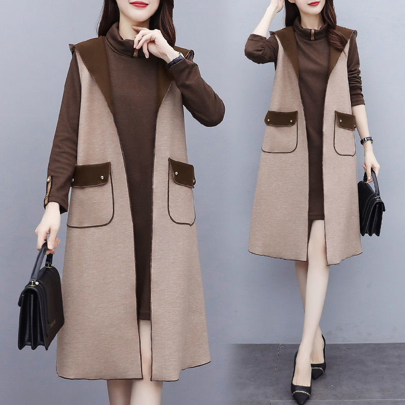 

2021 New Loose retro spring female with wool hood vests sleeveless vest jackets plus size 4xl y219 SF05, Danjinwaitao.