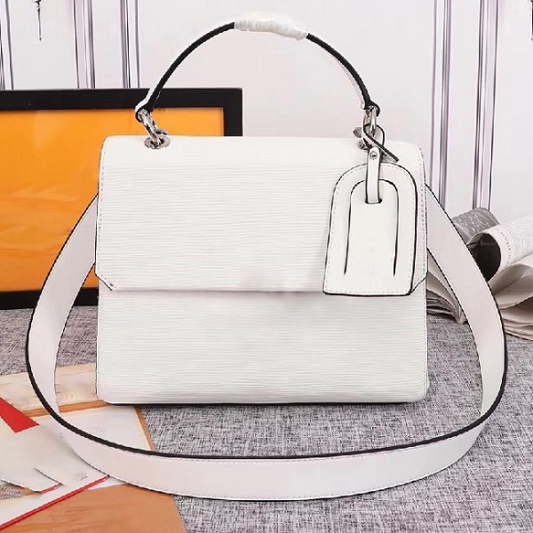 

Brand Grenelle Women Epi Cow Leather Shoulder Bag Fashion Wide Strap Big Messenger Book Totes Cross body Cosmetic Evening Party Bag, Shoe box