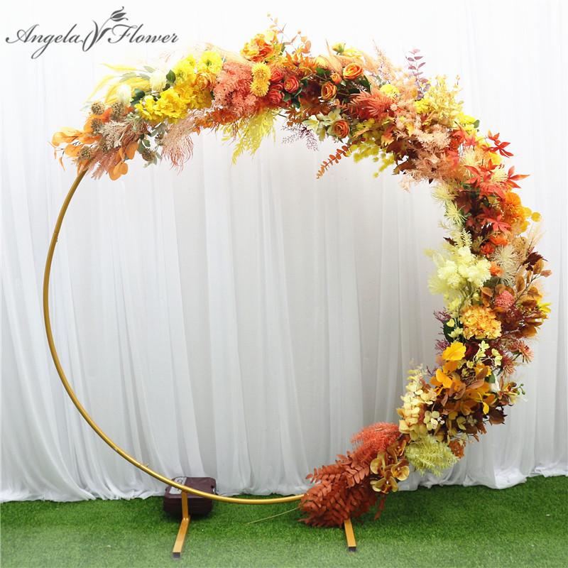 

Orange series artificial flower autumn color Christmas DIY wedding decor flower arrangement materials photography props plants, 02