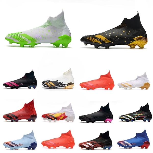 

Predator 20+ FG Inflight Dark Motion Signal Green Gold Metallic Locality POP Football Cleats Shock Pink DEMONSKIN Tormentor Laceless Soccer, Color 2