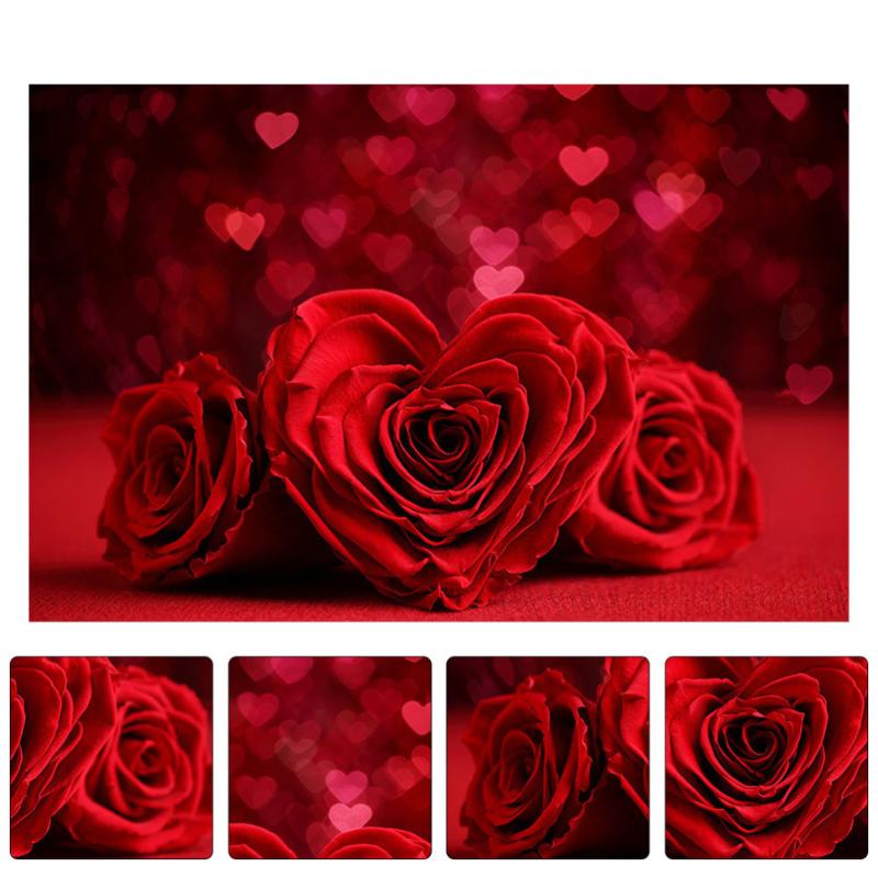 

1 Sheet Decorative Wall Stickers Rose Flower Wall Decals for Living Room